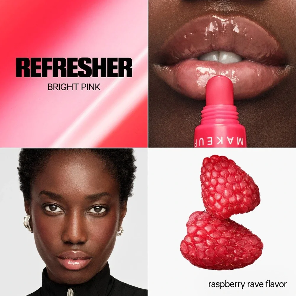 NEW Milk Makeup Balmade Lip Balm Refresher Bright Pink Raspberry Rave High Shine